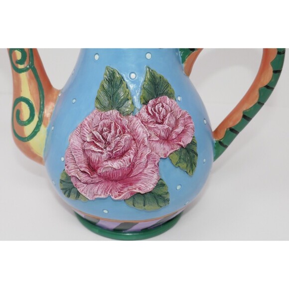 Milson & Louis Floral Design Hand Painted Teapot RARE - Picture 3 of 11